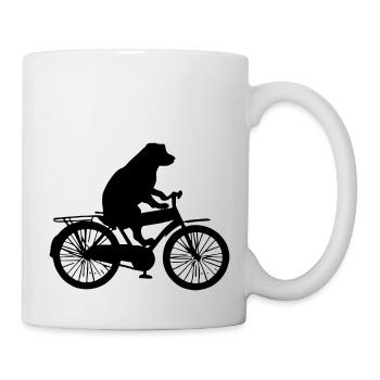 Balades en chien à vélo - idée cadeau - Mug blanc - blanc - Droite