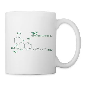 Molécule de THC - Mug blanc - blanc - Droite