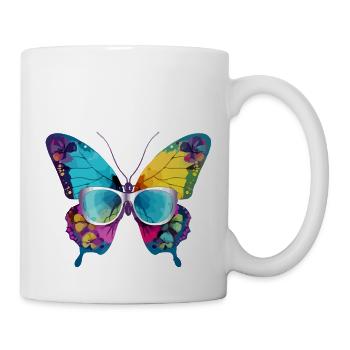 Harry le papillon à lunettes - Mug blanc - blanc - Droite