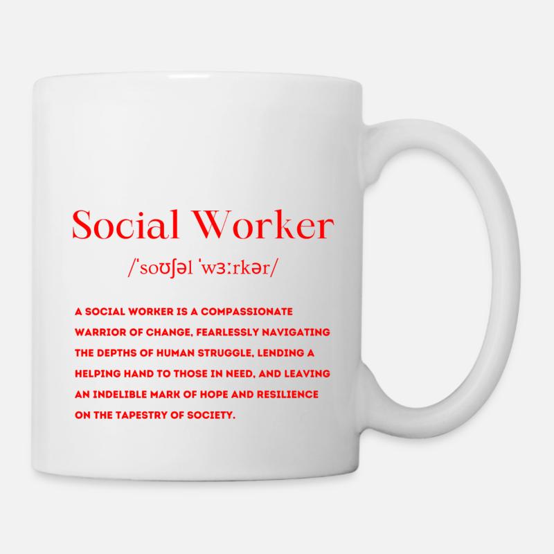 Sozialarbeiter Definition - Tasse - Weiß