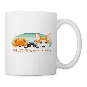 Welcome to the dog and cat family - Mug - white - Right
