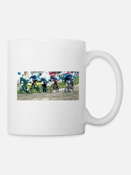 BMX-Rennen - Tasse - Weiß