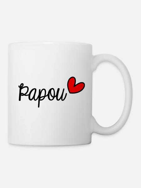 PAPOU. FÊTE DES PÈRES. BONNE FÊTE PAPA. PAPA - Mug blanc - blanc
