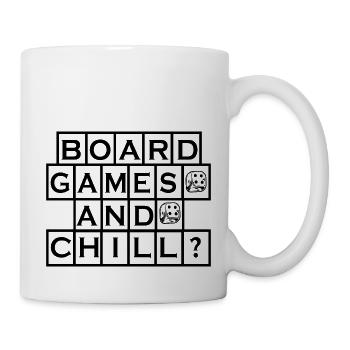 boardgame chess backgammon game night - Tasse - Weiß - Rechts