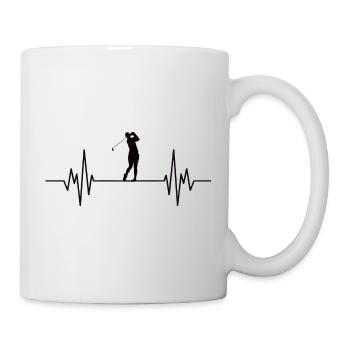 Golf Golfer Herzschlag - Tasse - Weiß - Rechts