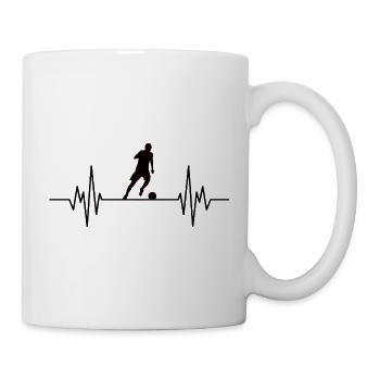 Soccer Heartbeat ECG - Mug - white - Right