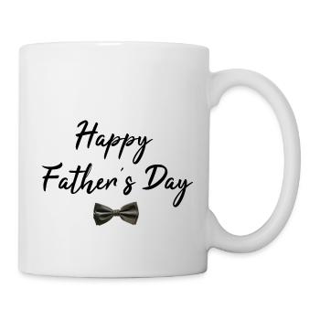 Alles Gute zum Vatertag - Beschriftung für Geschenke - Tasse - Weiß - Rechts