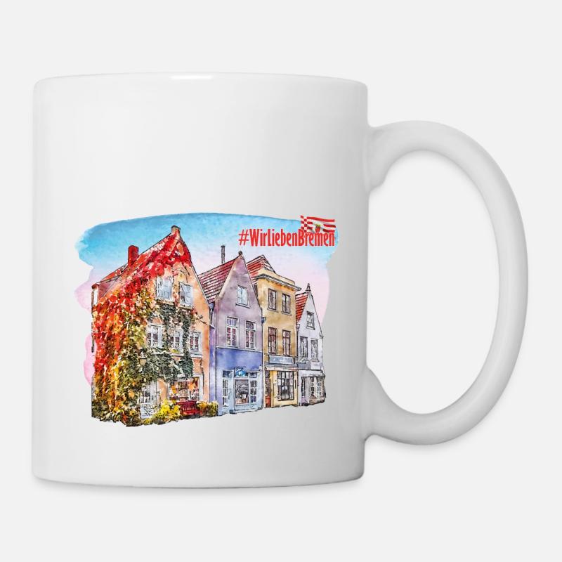 Nous aimons Brême (Schnoor 1) - Mug blanc - blanc