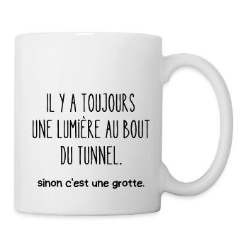 lumière au bout du tunnel - Mug blanc - blanc - Droite