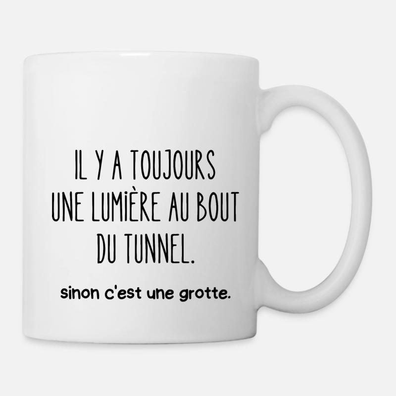 lumière au bout du tunnel - Mug blanc - blanc