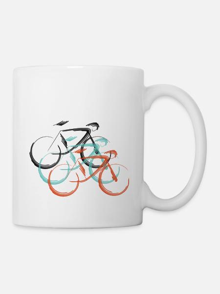 Rennrad Skizze - Tasse - Weiß