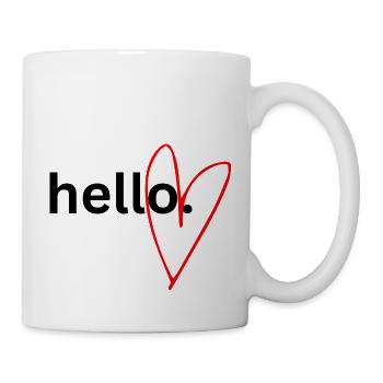 Hello Heart - Tasse - Weiß - Rechts