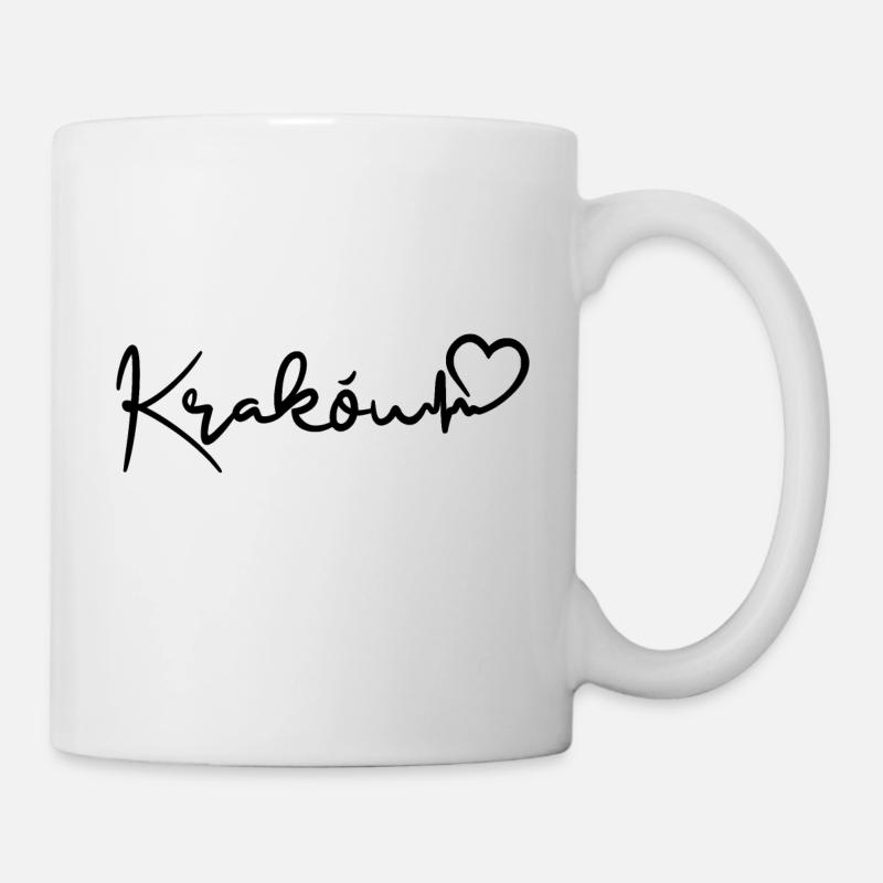 Rythme cardiaque de Cracovie - Mug blanc - blanc