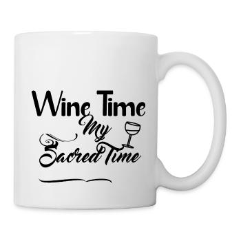 Wine Time Design pour les cadeaux - Mug blanc - blanc - Droite