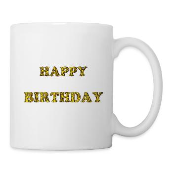 ALLES GUTE ZUM GEBURTSTAG. ALLES GUTE ZUM GEBURTSTAG. JAHRESTAG. - Tasse - Weiß - Rechts