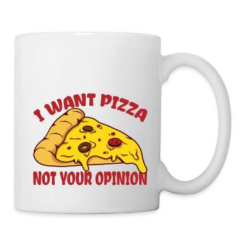 Je veux une pizza, pas votre avis 3 - Mug blanc - blanc - Droite