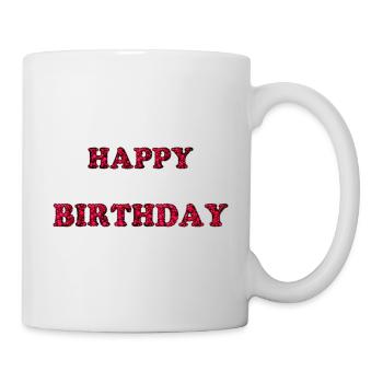JOYEUX ANNIVERSAIRE. HAPPY BIRTHDAY. ANNIVERSAIRE. - Mug blanc - blanc - Droite