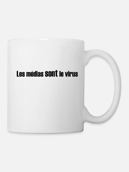 Les médias sont le virus - Mug blanc - blanc