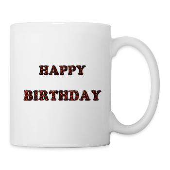 JOYEUX ANNIVERSAIRE. HAPPY BIRTHDAY. ANNIVERSAIRE. - Mug blanc - blanc - Droite