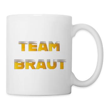 Team Braut mit Schriftzug Bier - Tasse - Weiß - Rechts