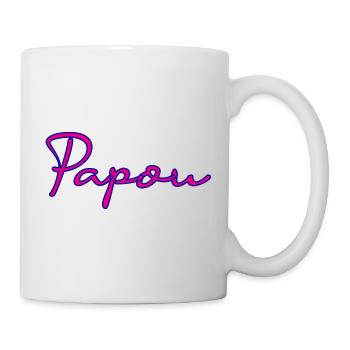 PAPOU. PAPA. FÊTE DES PÈRES. BONNE FÊTE PAPA - Mug blanc - blanc - Droite