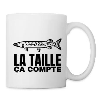 la taille ça compte - Mug blanc - blanc - Droite