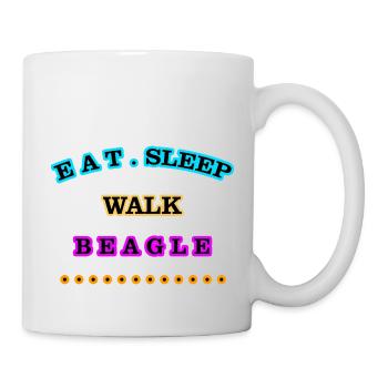 Eat, Sleep, Walk, Beagle - Mug - white - Right