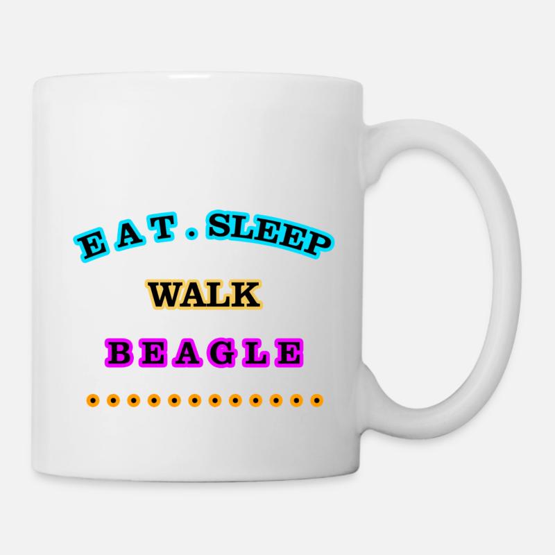 Manger, dormir, marcher, Beagle - Mug blanc - blanc