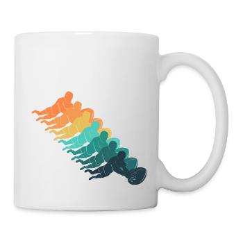 Retro rugby - Mug - white - Right