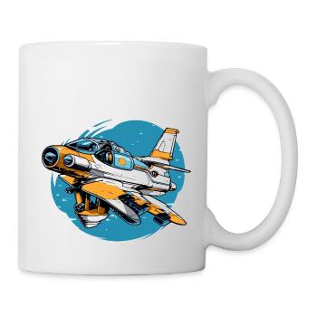 Furious volcano plane - Mug - white - Right