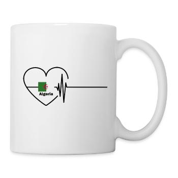 Algeria Heartbeat Vintage Algeria Flag - Mug - white - Right