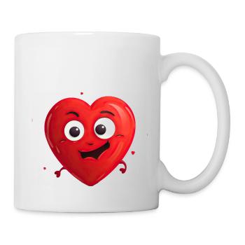 Cœur joyeux - Mug blanc - blanc - Droite