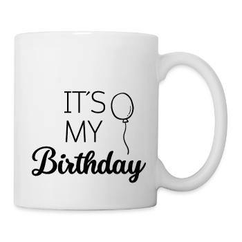 It´s my Birthday Balloon Geburtstags T-Shirt - Mug - white - Right