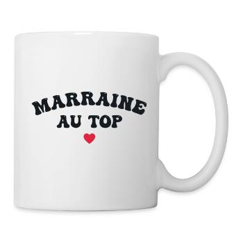 Marraine Au Top - Cadeau Marraine - Mug blanc - blanc - Droite