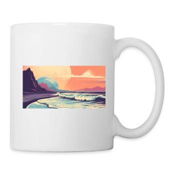 Des vacances et des couchés de soleil ! - Mug blanc - blanc - Droite