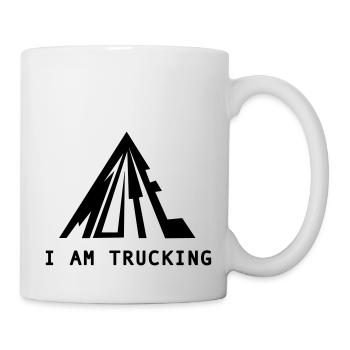 MUTE I am TRUCKING black design - Mug - white - Right