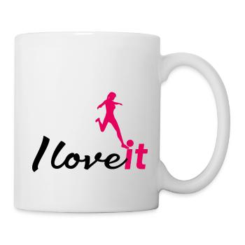 women soccer i love it - Mug - white - Right