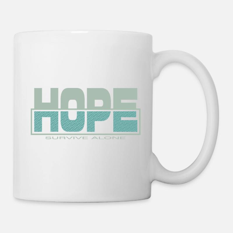 HOPE survive alone - Mug blanc - blanc