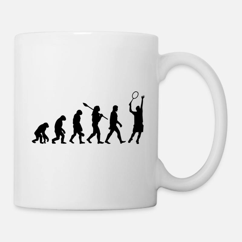 Evolution des Tennissports - Tasse - Weiß