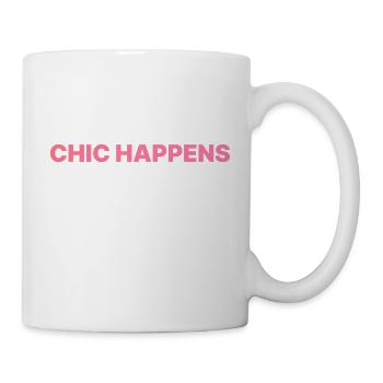 CHIC HAPPENS ROSA - Tasse - Weiß - Rechts