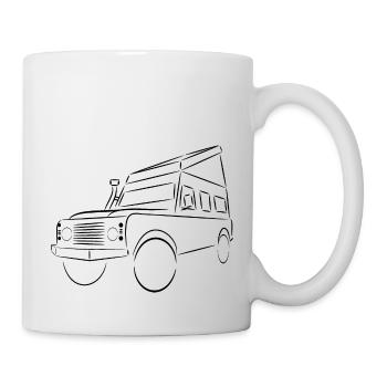 Defender mit Hubdach - Tasse - Weiß - Rechts