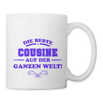 die beste cousine - Tasse - Weiß - Rechts