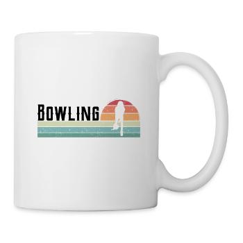 Bowler Bowling Sport Rétro Vintage - Mug blanc - blanc - Droite