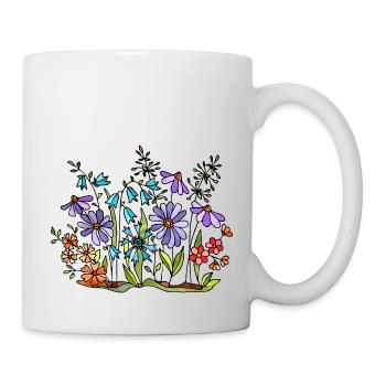 Fleur - Mug blanc - blanc - Droite