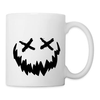 Lustiges Bild Geschenkidee Gesicht Bart - Tasse - Weiß - Rechts