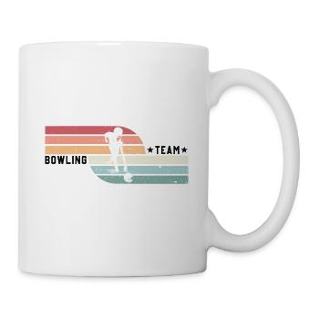 Bowler Bowling Team Sport Rétro Vintage - Mug blanc - blanc - Droite