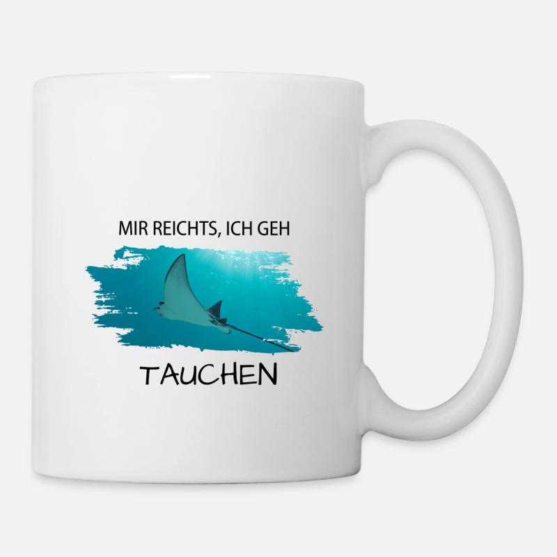 Tauchen Rochen - Tasse - Weiß