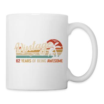 62 Year Old Retro Birthday Gift Vintage 62 Year Old - Mug - white - Right