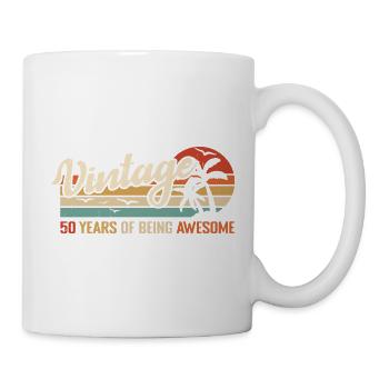 50 Years Retro Vintage Birthday Gift 50 Years - Mug - white - Right