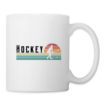 Hockey Frau Sport Retro Vintage - Tasse - Weiß - Rechts